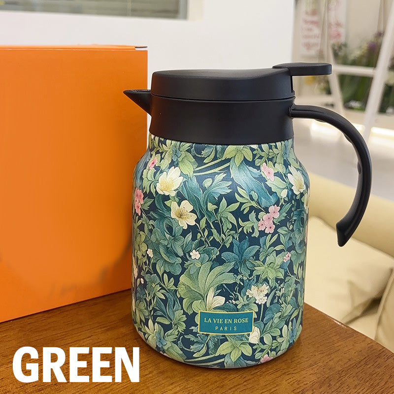 🍵 Премиум вакуумно изолиран чайник 1000ml с цедка