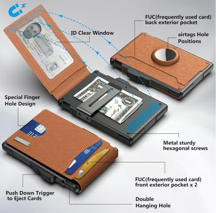 Портфейл AirTag за мъже