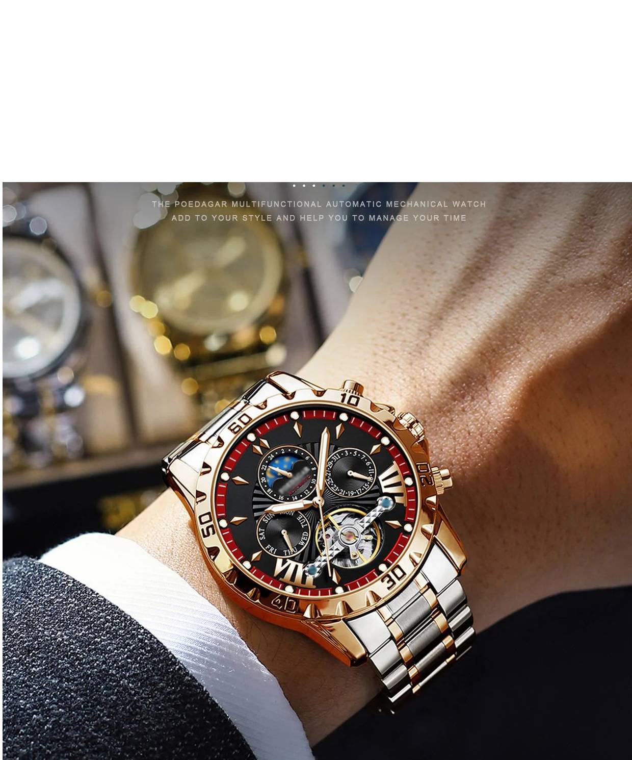 ⌚💧 Нов водоустойчив автоматичен механичен ръчен часовник