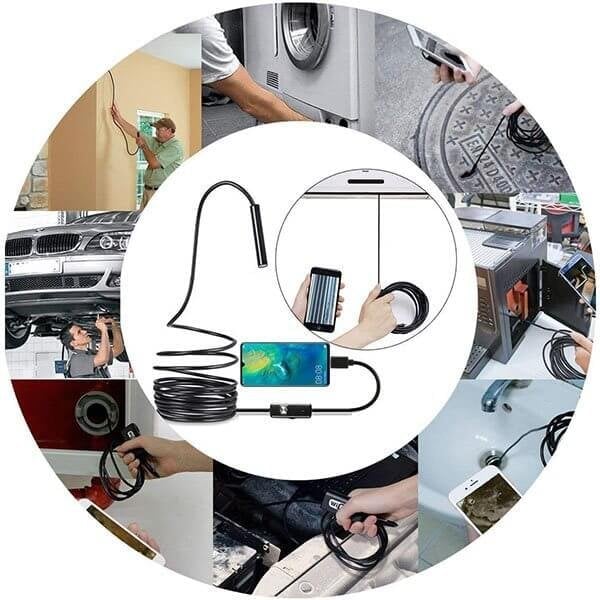 3-в-1 ендоскоп, който може да се свърже с мобилен телефон