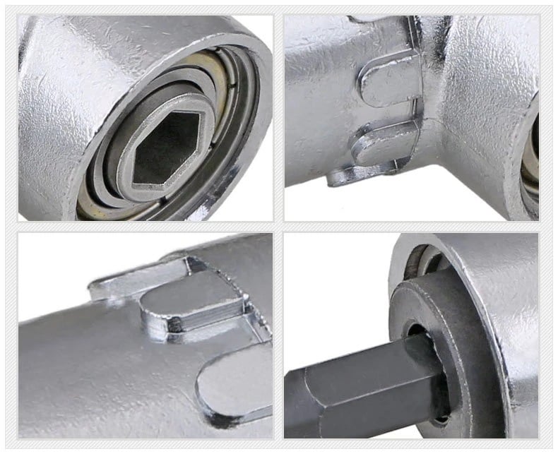 【👍Необходимост за любителите на занаятите】🔧Углови свредла 105° - Удължителни битове - Адаптери за гаечни ключове