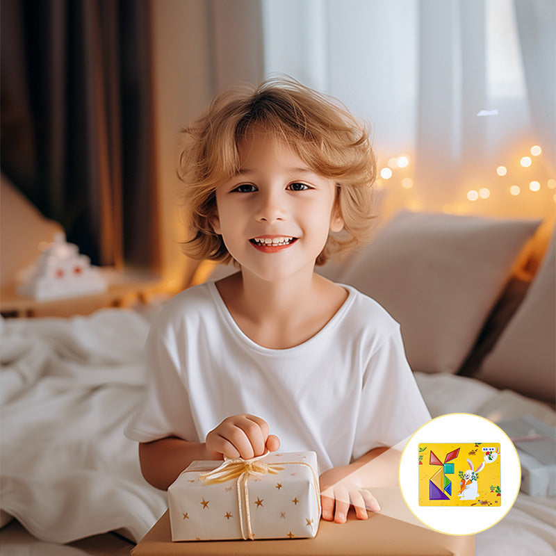 🧩 Магнитен танграм пъзел за пътуване за деца