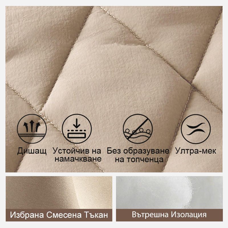 💝Дамско Плетено Яке С Патчворк И Пух