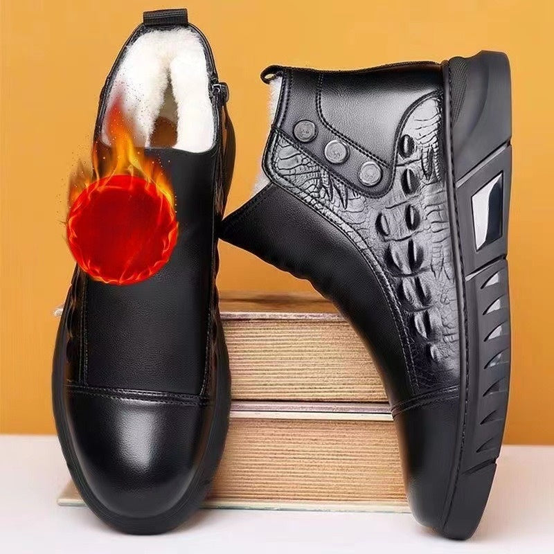 Bequeme Thermoschuhe für Herren, hochgeschlossen, zum Hineinschlüpfen