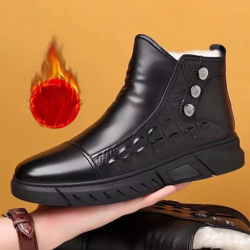 Bequeme Thermoschuhe für Herren, hochgeschlossen, zum Hineinschlüpfen
