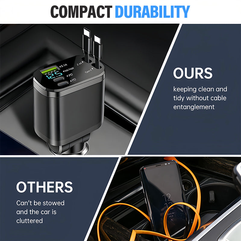 🚗Бързо зарядно за кола Starry Sky с атмосферно осветление✨