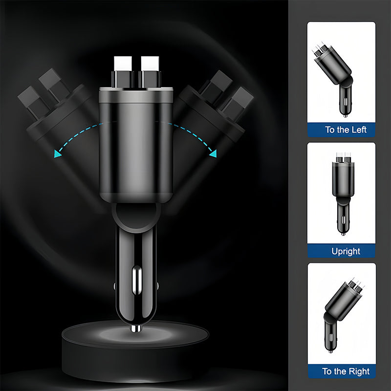 🚗Бързо зарядно за кола Starry Sky с атмосферно осветление✨