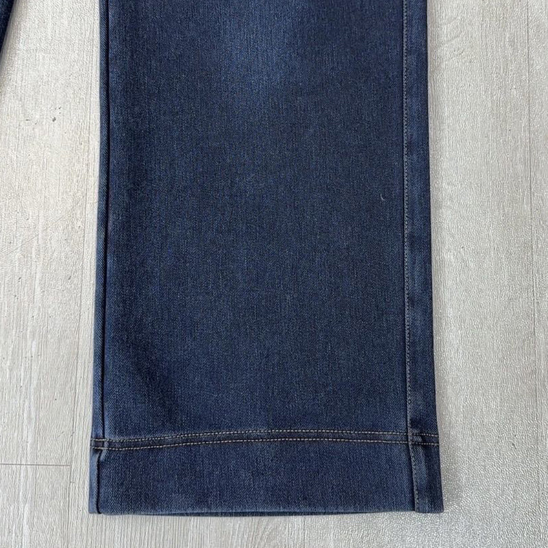 Дамски дънки с връзки, права кройка и ластик👖