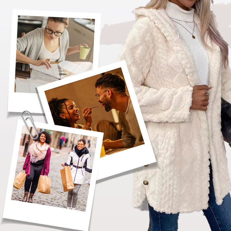 Дамско термо яке с качулка и капитониран дизайн