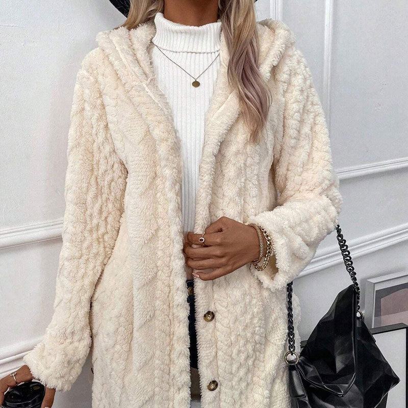 Дамско термо яке с качулка и капитониран дизайн