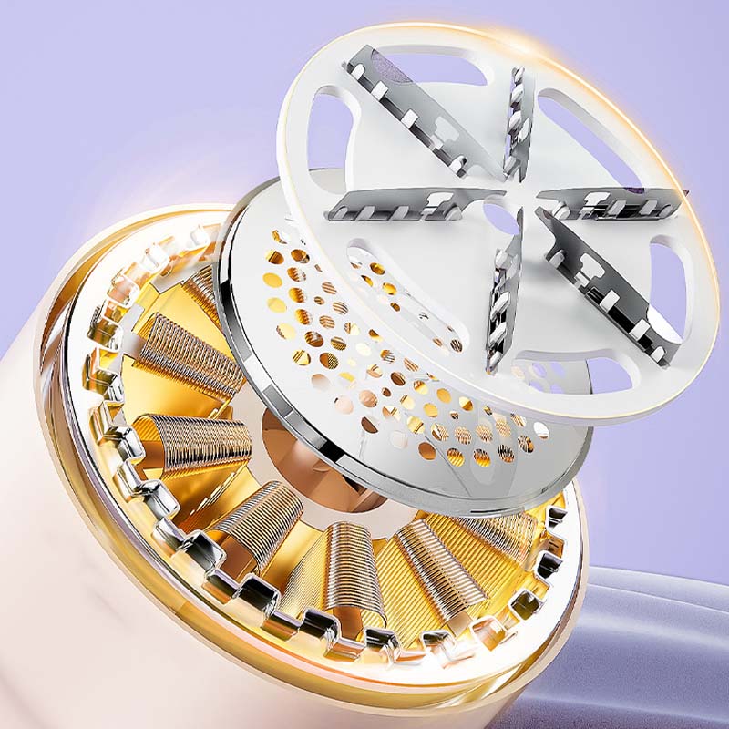 Електрическа самобръсначка за тъкани с 6 остриета и дръжка
