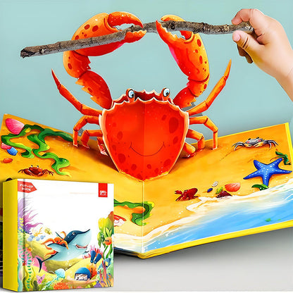 ✨【Детска 3D книга с изскачащи животни – интерактивно средство за ранно обучение】✨