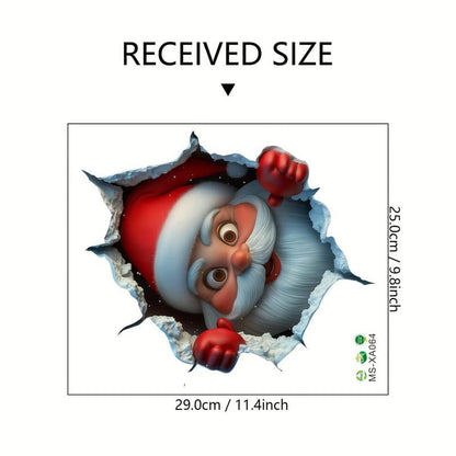 🎅Миколай пробива стената креативен 3D стикер за стена