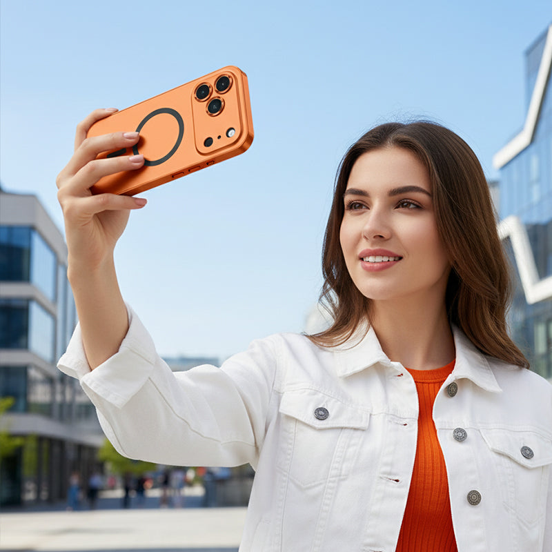 Магнитен калъф с метална рамка и щракване, подходящ за iPhone серия