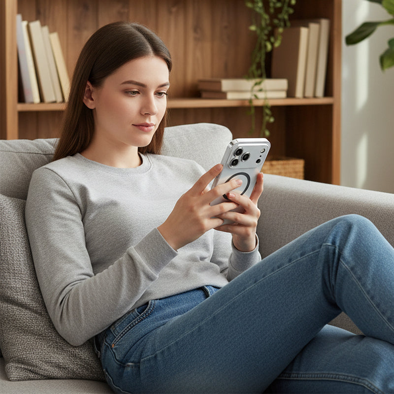 Магнитен калъф с метална рамка и щракване, подходящ за iPhone серия