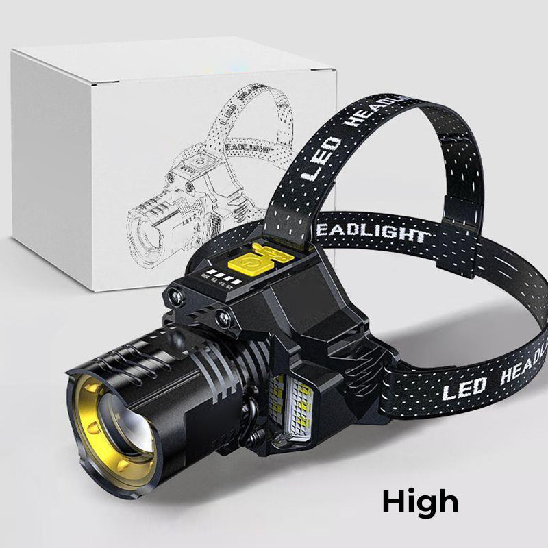 💡 USB акумулаторна челника | Водоустойчива челника за бягане, риболов, нощна работа и използване в спешни случаи