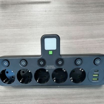 🔌Интелигентен удължител с USB портове (европейски щепсел)