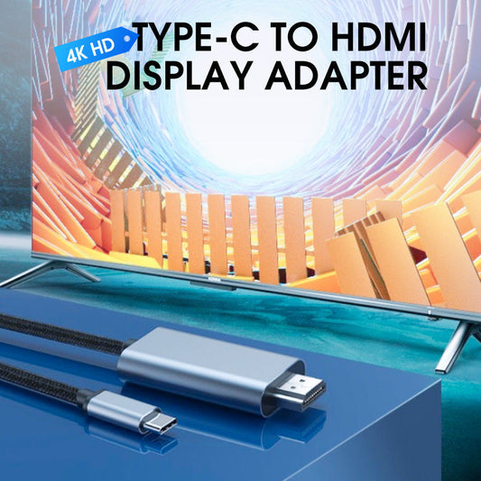 📱 4K HD Type-C към HDMI дисплей адаптер | Високоскоростна синхронизация на видео и аудио