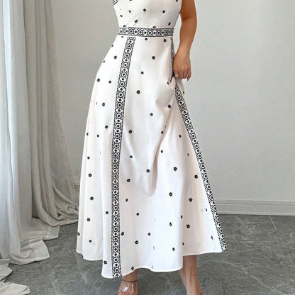 Women's Elegant Printed Spaghetti Strap Dress